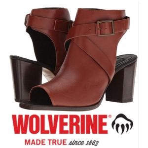 NEW Piper Open Toe Boots Wolverine No. 1883 heels